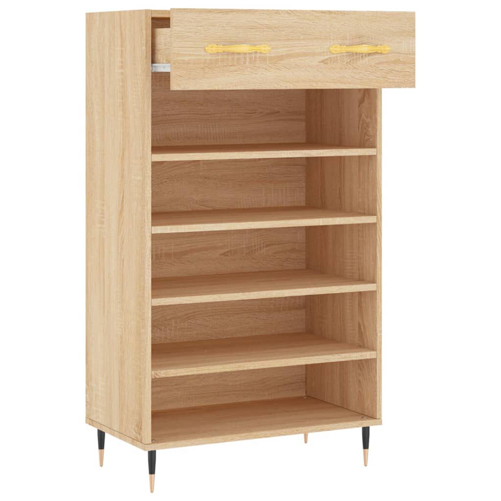 vidaXL Παπουτσοθήκη Sonoma Δρυς 60x35x105 εκ. από Επεξεργασμένο Ξύλο
