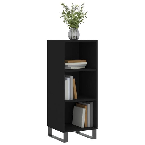 vidaXL Ντουλάπι Μαύρο 34,5x32,5x90 εκ. Επεξεργασμένο Ξύλο