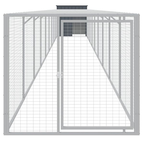 vidaXL Κοτέτσι με Περίβολο Ανθρακί 110x1017x110 εκ. Γαλβ. Χάλυβας