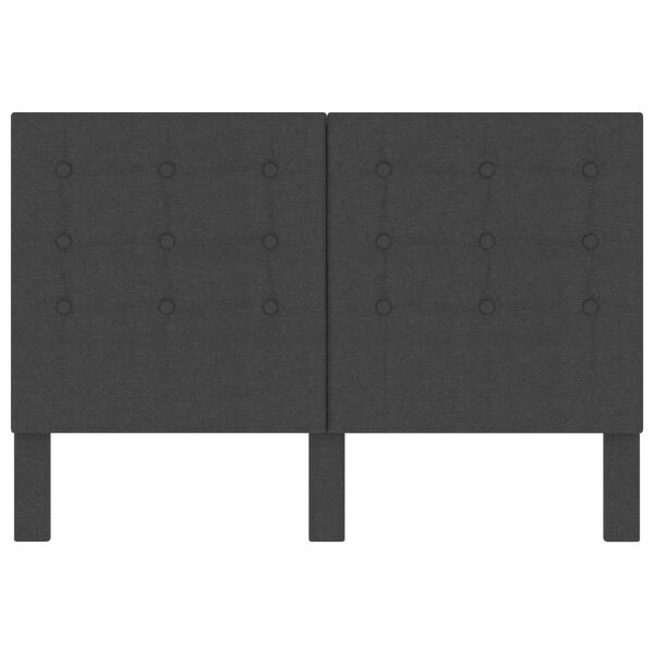 vidaXL Καπιτονέ Κεφαλάρι Σκούρο Γκρι 140 x 200 εκ. Υφασμάτινο