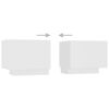 vidaXL Έπιπλο Τηλεόρασης με LED Λευκό 260 x 35 x 40 εκ.