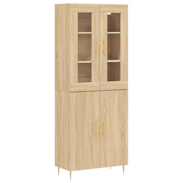 vidaXL Ντουλάπι Sonoma δρυς 69,5 x 34 x 180 εκ. από Επεξεργασμένο Ξύλο