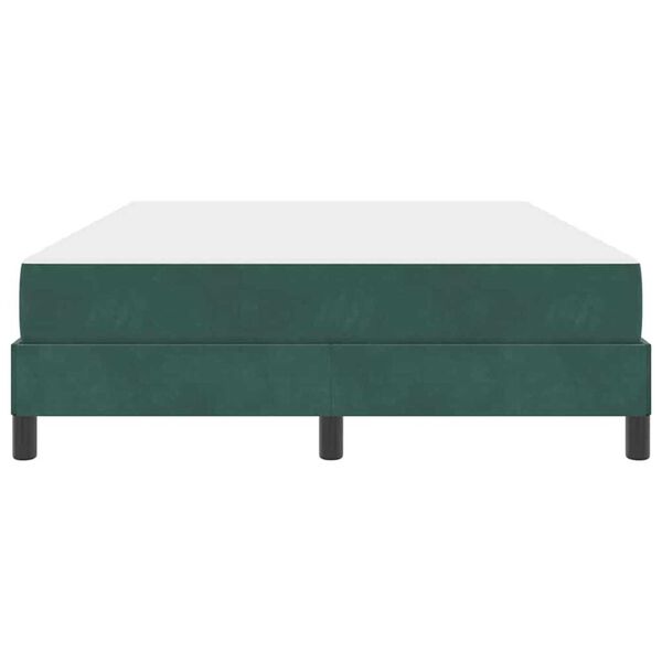 vidaXL Κρεβάτι box spring με στρώμα Σκούρο Πράσινο 140 x 190 cm