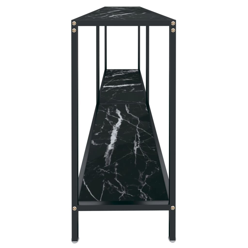 vidaXL Τραπέζι Κονσόλα Μαύρο 180 x 35 x 75,5 εκ. από Ψημένο Γυαλί