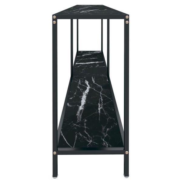 vidaXL Τραπέζι Κονσόλα Μαύρο 180 x 35 x 75,5 εκ. από Ψημένο Γυαλί