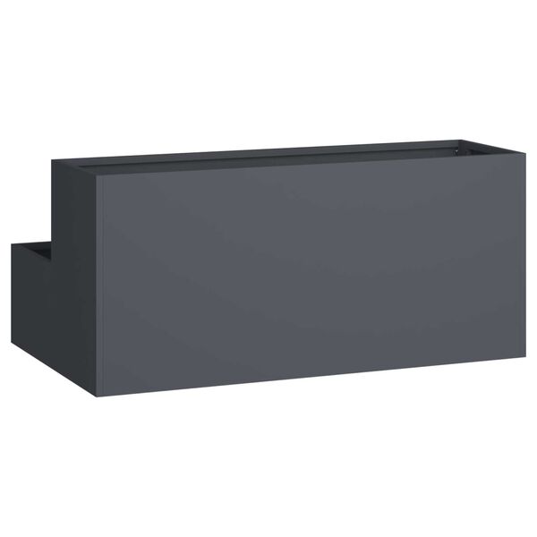 vidaXL Γλάστρα Κήπου 2-Επίπεδη 100x60x45 εκ Ανθρακί Πλαστικό