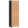 vidaXL Highboard &mu;&epsilon; &rho;ά&phi;&iota; &Mu;&alpha;ύ&rho;&omicron; 60 x 35 x 182 &epsilon;&kappa;. &Epsilon;&pi;&epsilon;&xi;&epsilon;&rho;&gamma;&alpha;&sigma;&mu;έ&nu;&omicron; &xi;ύ&lambda;&omicron;
