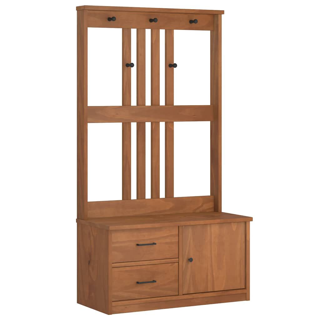 vidaXL Δέντρο χωλ "SANDENS" 87x40x159,5 εκ. Πεύκο μασίφ ξύλο
