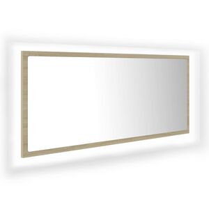 vidaXL &Kappa;&alpha;&theta;&rho;έ&phi;&tau;&eta;&sigmaf; &Mu;&pi;ά&nu;&iota;&omicron;&upsilon; &mu;&epsilon; LED Sonoma &Delta;&rho;&upsilon;&sigmaf; 100x8,5x37 &epsilon;&kappa;. &Alpha;&kappa;&rho;&upsilon;&lambda;&iota;&kappa;ό&sigmaf;