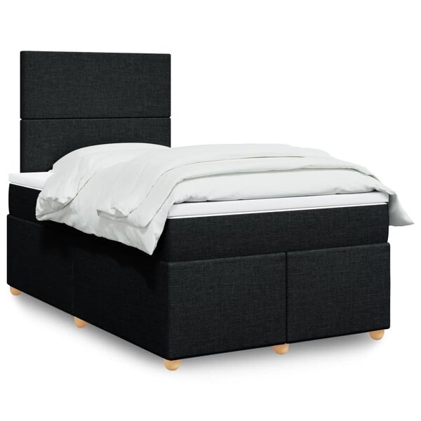 vidaXL &Kappa;&rho;&epsilon;&beta;ά&tau;&iota; Boxspring &mu;&epsilon; &Sigma;&tau;&rho;ώ&mu;&alpha; &Mu;&alpha;ύ&rho;&omicron; 120x190 &epsilon;&kappa;. &Upsilon;&phi;&alpha;&sigma;&mu;ά&tau;&iota;&nu;&omicron;