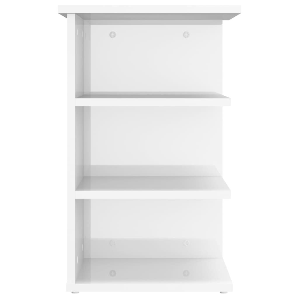 vidaXL Βοηθητικό Ντουλάπι Γυαλ. Λευκό 35 x 35 x 55 εκ. από Επεξ. Ξύλο