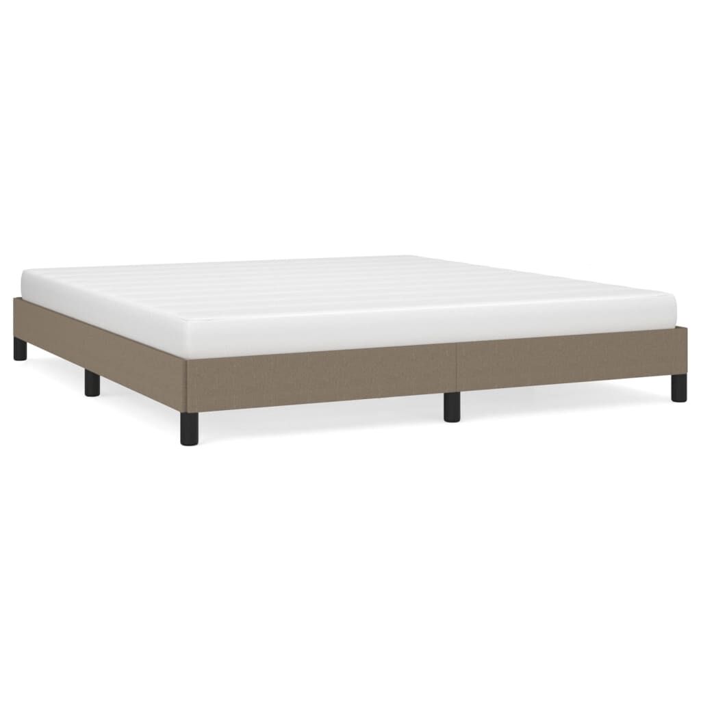 vidaXL Σκελετός Κρεβατιού Χωρίς Στρώμα Taupe 160x200 εκ. Υφασμάτινο