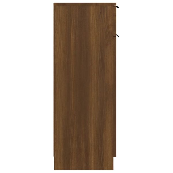 vidaXL Ντουλάπι Μπάνιου Καφέ Δρυς 32x34x90 εκ. Επεξεργασμένο Ξύλο