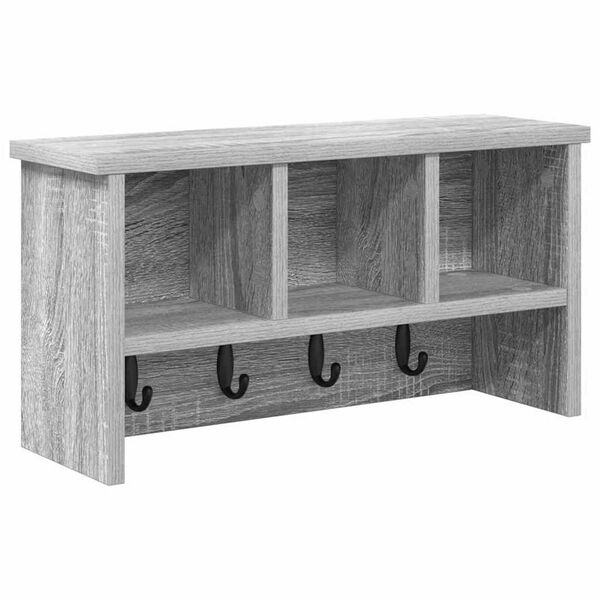 vidaXL Τοίχου Κρεμάστρα Γκρι sonoma 50 x 16 x 26 εκ Επεξεργασμένο ξύλο