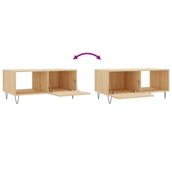 vidaXL Τραπεζάκι Σαλονιού Sonoma Δρυς 90x50x40 εκ. Επεξεργασμένο Ξύλο