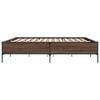 vidaXL Πλαίσιο Κρεβατιού Καφέ Δρυς 180x200 εκ. Επεξ. Ξύλο & Μέταλλο