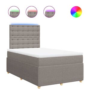 vidaXL &Kappa;&rho;&epsilon;&beta;ά&tau;&iota; Boxspring &mu;&epsilon; &Sigma;&tau;&rho;ώ&mu;&alpha; Taupe 120x190 &epsilon;&kappa;. &Upsilon;&phi;&alpha;&sigma;&mu;ά&tau;&iota;&nu;&omicron;