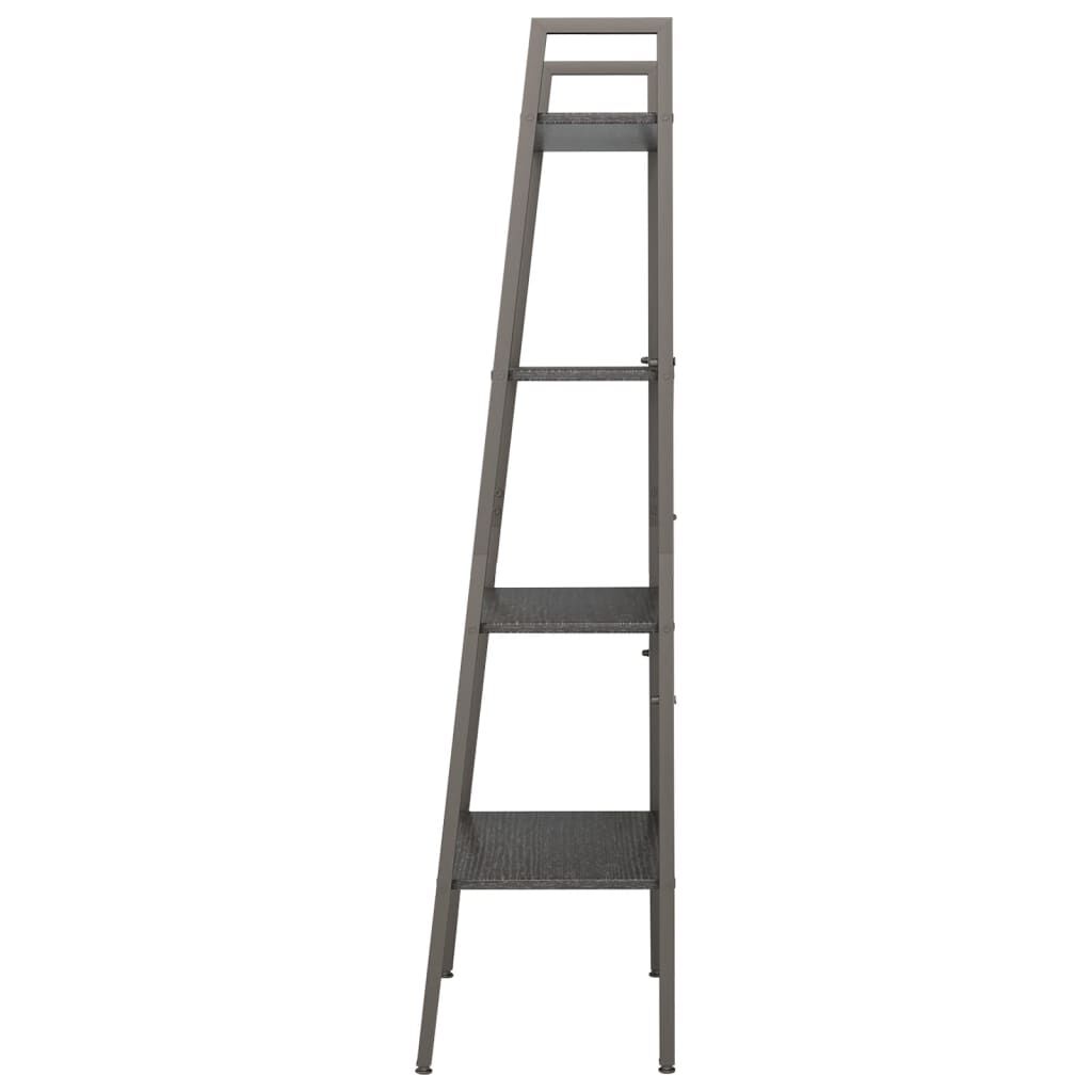 vidaXL Ραφιέρα Όρθια 4 Επιπέδων Μαύρη 56 x 35 x 140 εκ.