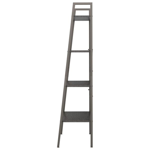 vidaXL Ραφιέρα Όρθια 4 Επιπέδων Μαύρη 56 x 35 x 140 εκ.