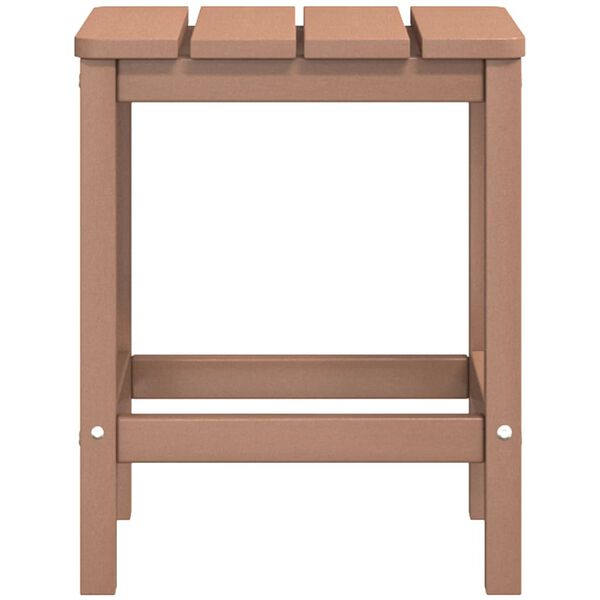 vidaXL Καρέκλα Κήπου Adirondack Καφέ από HDPE με Υποπόδιο & Τραπεζάκι