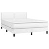 vidaXL &Kappa;&rho;&epsilon;&beta;ά&tau;&iota; Boxspring &mu;&epsilon; &Sigma;&tau;&rho;ώ&mu;&alpha; & LED &Lambda;&epsilon;&upsilon;&kappa;ό 140x190 &epsilon;&kappa;. &Sigma;&upsilon;&nu;&theta;. &Delta;έ&rho;&mu;&alpha;