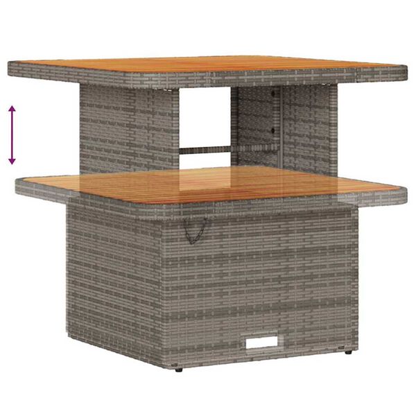 vidaXL Σετ Καναπέ Κήπου με μαξιλάρι 8 pcs Γκρι Πολυ ράταν