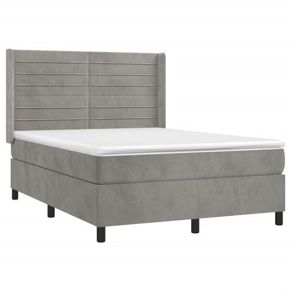 vidaXL &Kappa;&rho;&epsilon;&beta;ά&tau;&iota; Boxspring &mu;&epsilon; &Sigma;&tau;&rho;ώ&mu;&alpha; &Alpha;&nu;&omicron;&iota;&chi;&tau;ό &Gamma;&kappa;&rho;&iota; 140x200 &epsilon;&kappa;. &Beta;&epsilon;&lambda;&omicron;ύ&delta;&iota;&nu;&omicron;