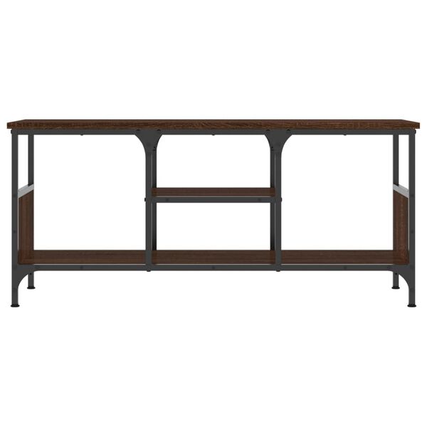 vidaXL Έπιπλο Τηλεόρασης Καφέ Δρυς 100x35x45 εκ. Επεξ. Ξύλο/Σίδερο