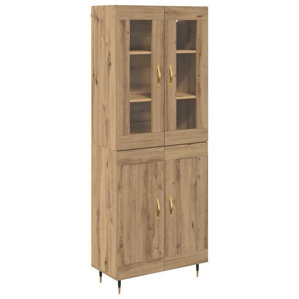 vidaXL Highboard 2 pcs Artisan Oak &Epsilon;&pi;&epsilon;&xi;&epsilon;&rho;&gamma;&alpha;&sigma;&mu;έ&nu;&omicron; &xi;ύ&lambda;&omicron;