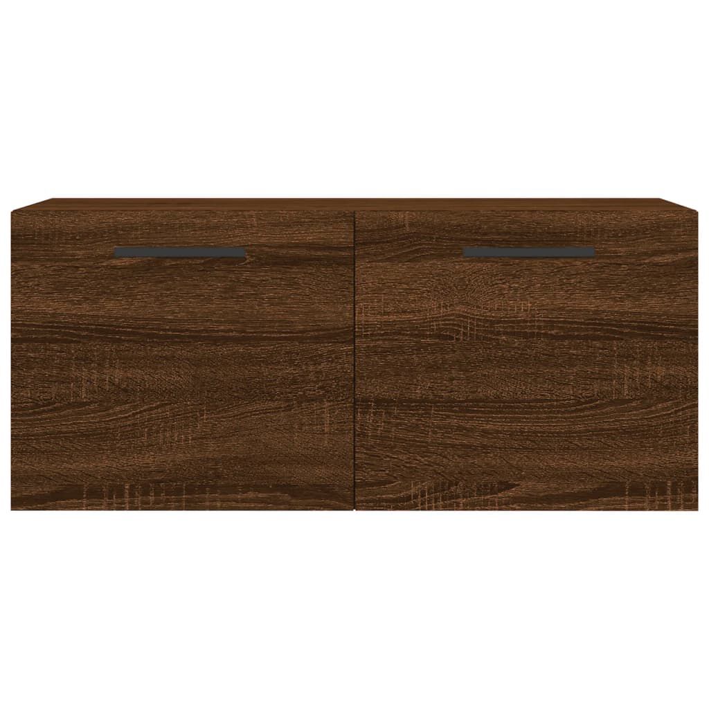 vidaXL Ντουλάπι Τοίχου Καφέ Δρυς 80x36,5x35 εκ. Επεξεργασμένο Ξύλο
