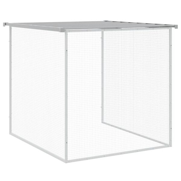 vidaXL Κοτέτσι - Κλουβί με Στέγη Αν. Γκρι 803x98x90 εκ. Γαλβαν. Ατσάλι