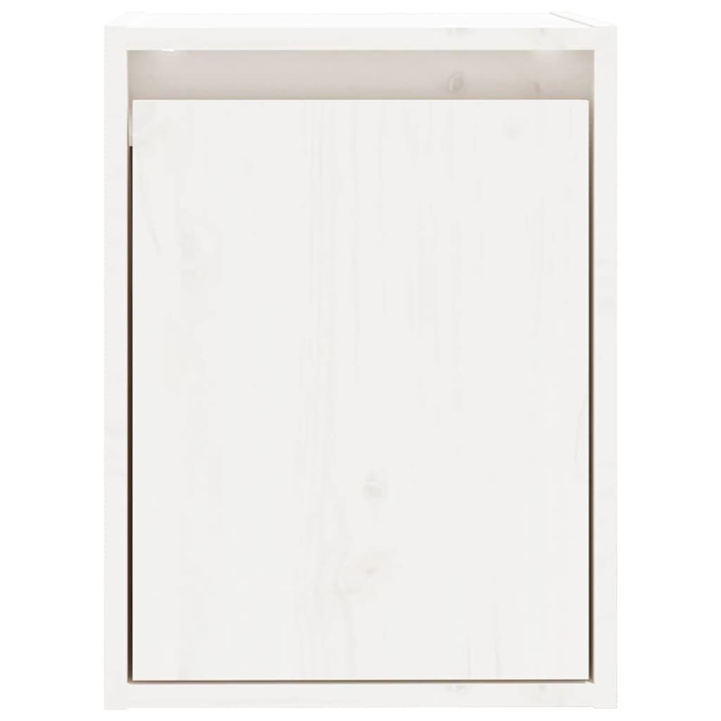 vidaXL Ντουλάπια Τοίχου 2 τεμ. Λευκά 30x30x40 εκ. Μασίφ Ξύλο Πεύκου