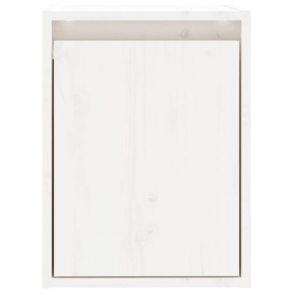 vidaXL Ντουλάπια Τοίχου 2 τεμ. Λευκά 30x30x40 εκ. Μασίφ Ξύλο Πεύκου