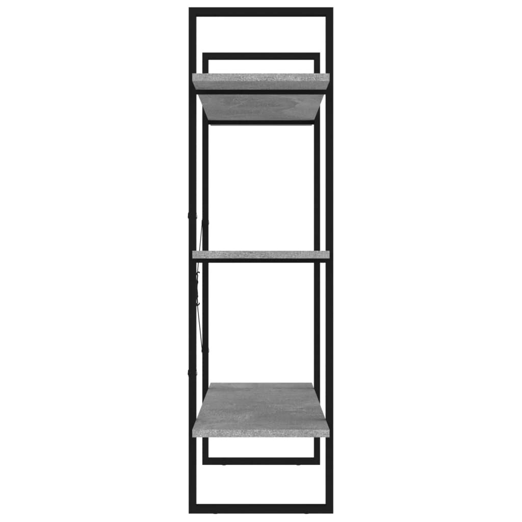 vidaXL Βιβλιοθήκη Γκρι Σκυροδέματος 100 x 30 x 105 εκ. από Επεξ. Ξύλο