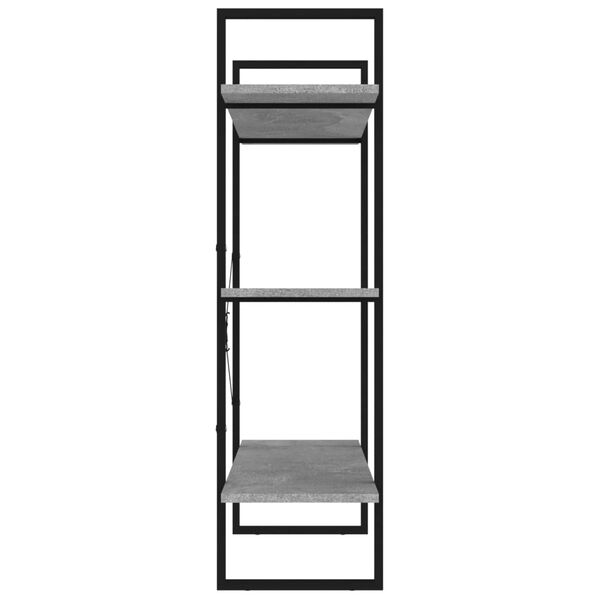 vidaXL Βιβλιοθήκη Γκρι Σκυροδέματος 100 x 30 x 105 εκ. από Επεξ. Ξύλο