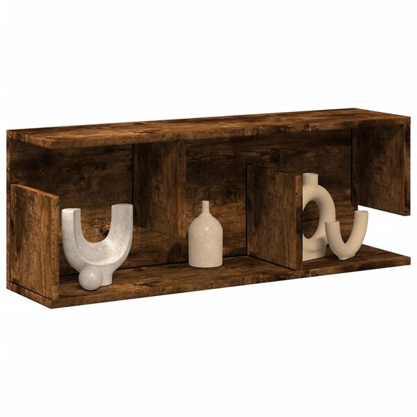 vidaXL Ντουλάπι Τοίχου Καπνιστή Δρυς 80x20x30 εκ. Επεξεργασμένο Ξύλο