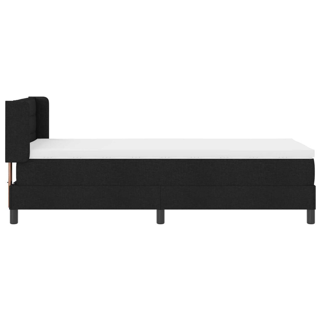 vidaXL Κρεβάτι με ελατήρια Μαύρο 100 x 200 cm Ύφασμα και αφρός