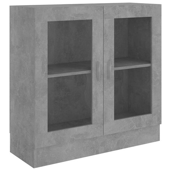 vidaXL Βιτρίνα Γκρι του Σκυροδέματος 82,5 x 30,5 x 80 εκ. Επεξ. Ξύλο