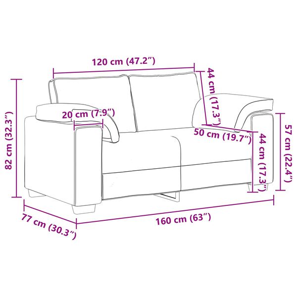 vidaXL Καναπές με μαξιλάρι Σκούρο Πράσινο 160 x 77 x 82 εκ ύφασμα