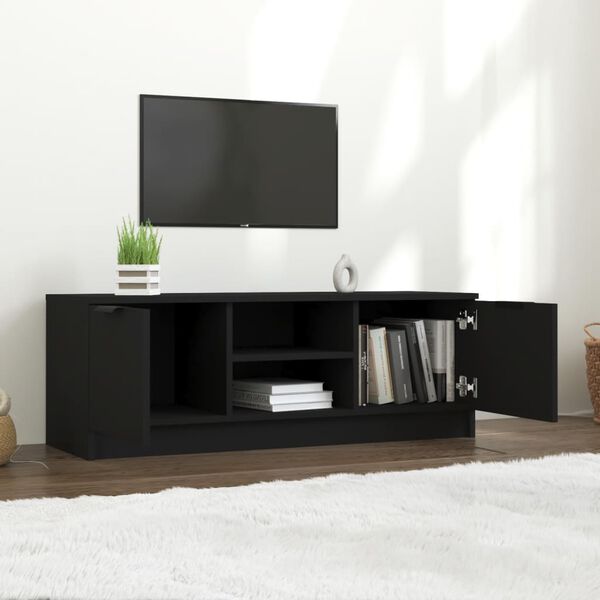 vidaXL Έπιπλο Τηλεόρασης Μαύρο 102x35x36,5 εκ. Επεξεργασμένο Ξύλο