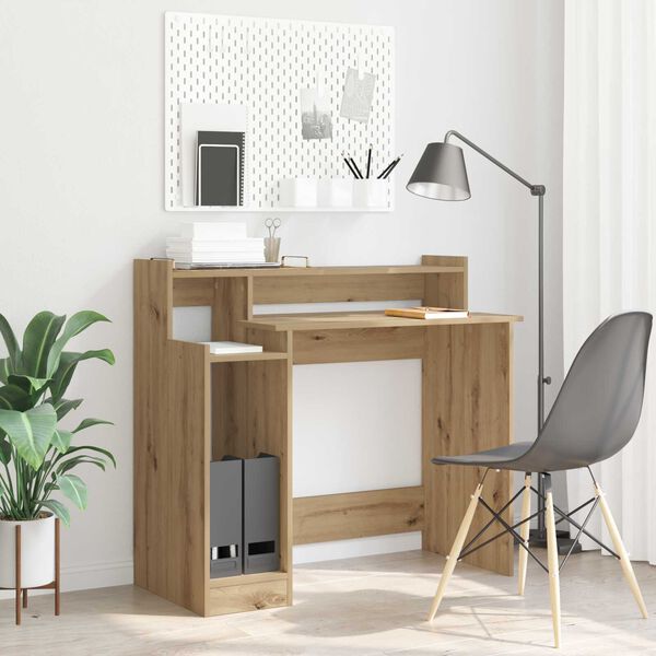 vidaXL Γραφείο artisan δρυς 97 x 45 x 90 εκ. Επεξεργασμένο ξύλο
