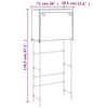 vidaXL Ραφιέρα 2 Επιπέδων για Πλυντήριο Μαύρη 71x29,5x170,5 εκ. Σίδερο