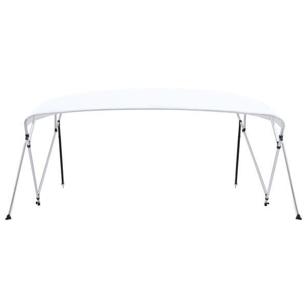 vidaXL Τέντα Σκάφους με 4 Αψίδες Λευκή 243 x (230-244) x 137 εκ.