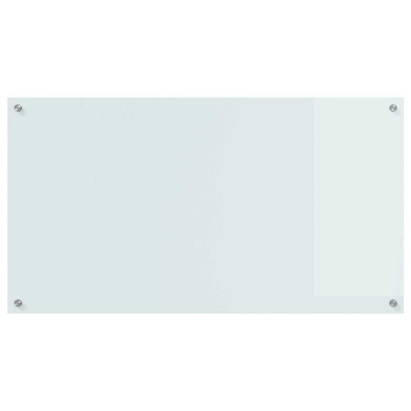 vidaXL Λευκή Πλάκα Κουζίνας 110x60x0,6 εκ. από Θραυστό Γυαλί