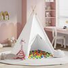 vidaXL Σκηνίτσα Teepee Λευκό 120 x 120 x 150 cm Ύφασμα και Πλαστικό