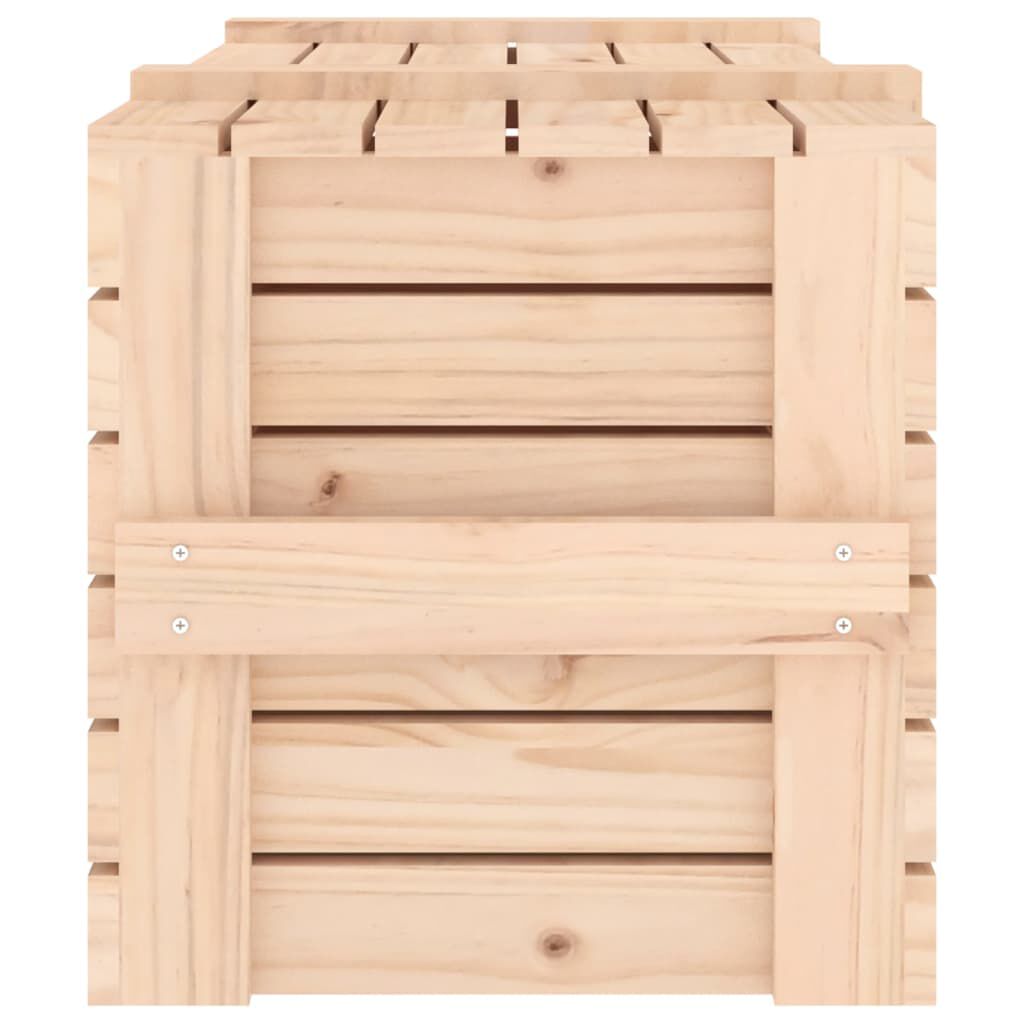 vidaXL Κουτί Αποθήκευσης 91x40,5x42 εκ. από Μασίφ Ξύλο Πεύκου