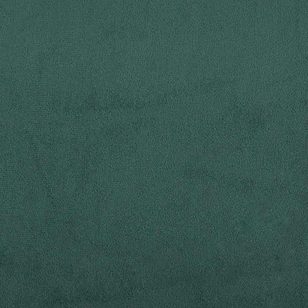 vidaXL Οθωμανικό κρεβάτι με στρώματα&LEDs Dark Green 180x200cm Velvet