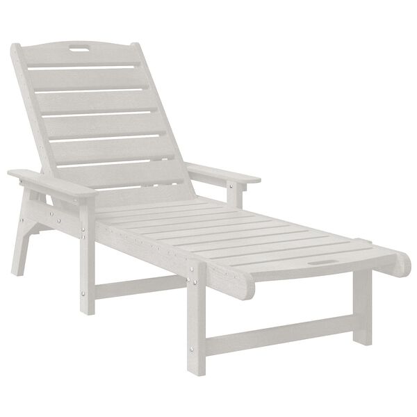 vidaXL Καναπές Ήλιου Λευκός 53x162x98.5 εκ. HDPE