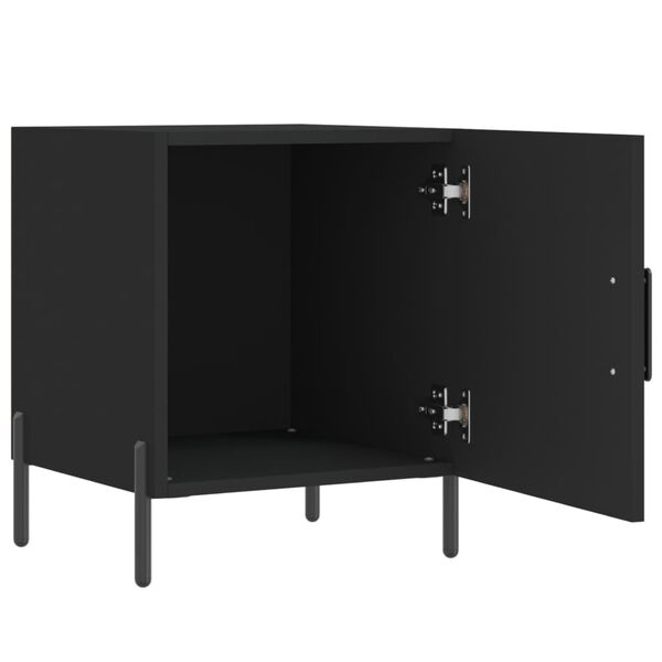 vidaXL Κομοδίνα 2 τεμ. Μαύρα 40 x 40 x 50 εκ. από Επεξεργασμένο Ξύλο