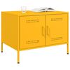 vidaXL Τραπέζι Κήπου Κίτρινο Μουσταρδί 68x50x50,5 εκ. Ατσάλινο
